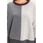 Colorblock Crew Neck Sweater