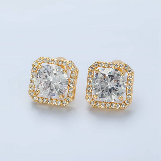 Rhinestone Square Studs