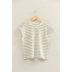 Striped Round Neck Short Sleeve Top