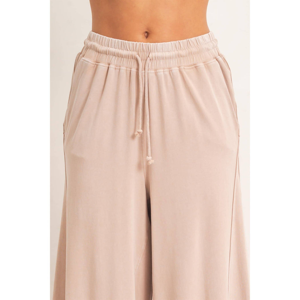 Wide Leg Mineral Wash Pants