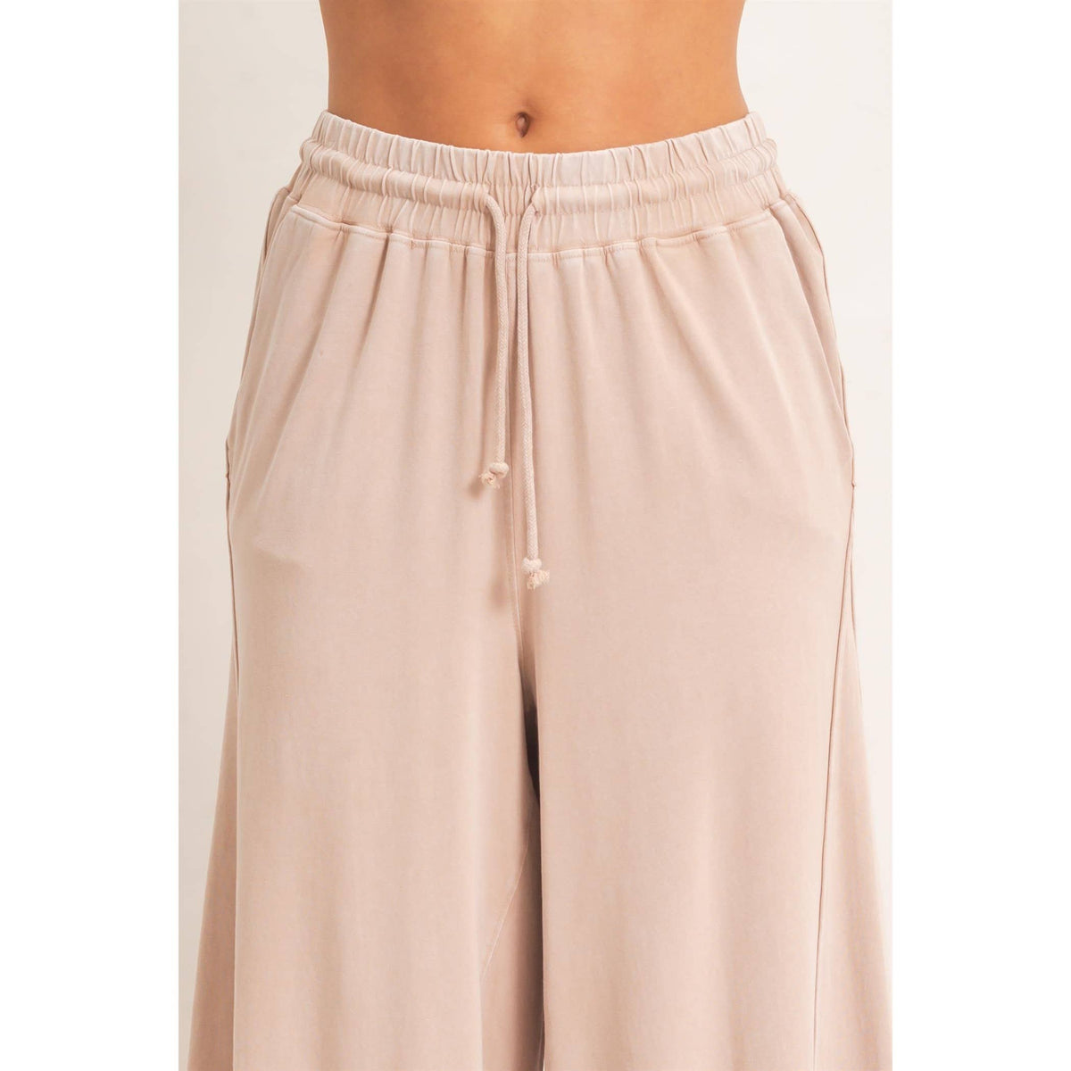 Wide Leg Mineral Wash Pants