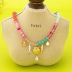 Nautical Multi-Color Beaded Charm Necklace | 80N92901