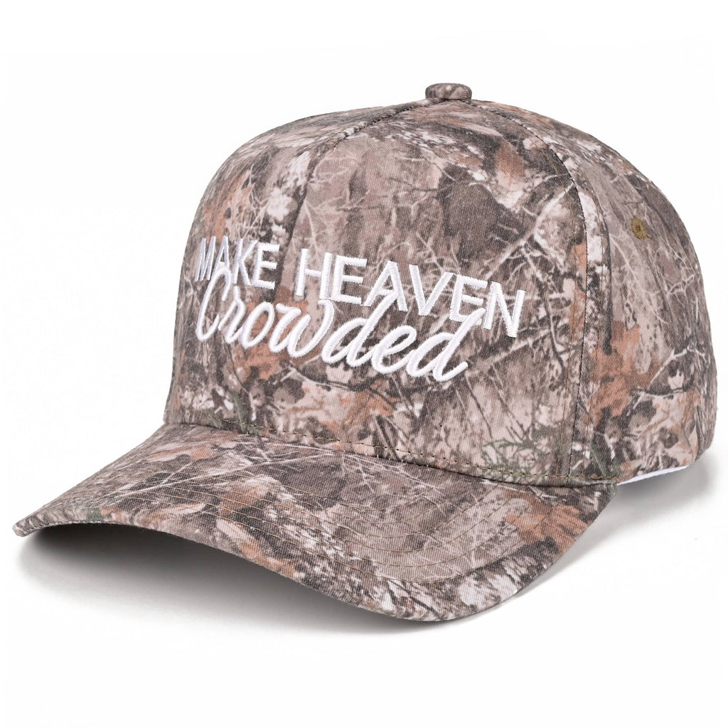 MAKE HEAVEN CROWDED Letter Embroidered Trucker Hat