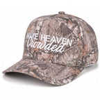 MAKE HEAVEN CROWDED Letter Embroidered Trucker Hat
