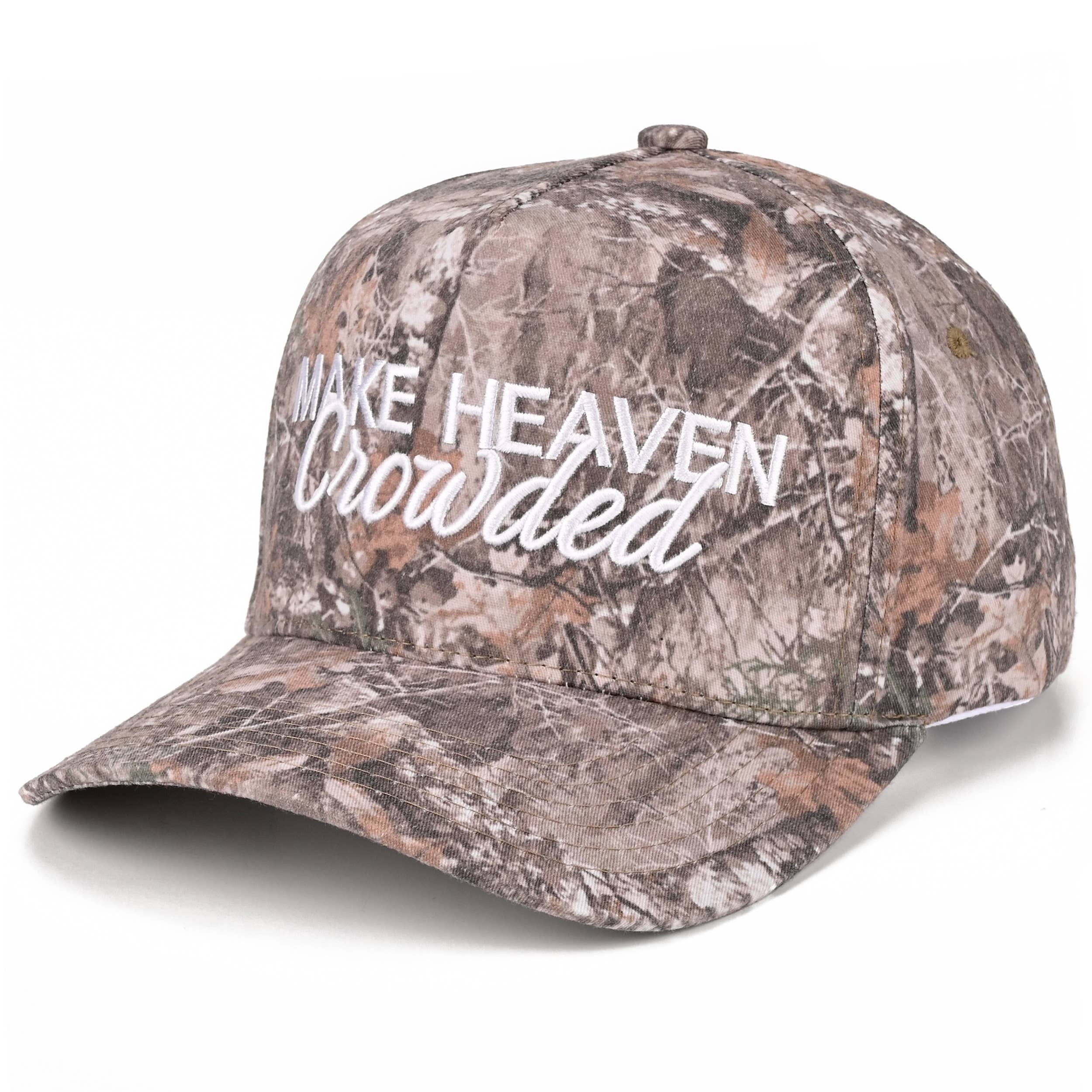 MAKE HEAVEN CROWDED Letter Embroidered Trucker Hat
