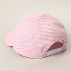 MENTALLY AT THE BEACH Embroidered Seersucker Trucker Hat