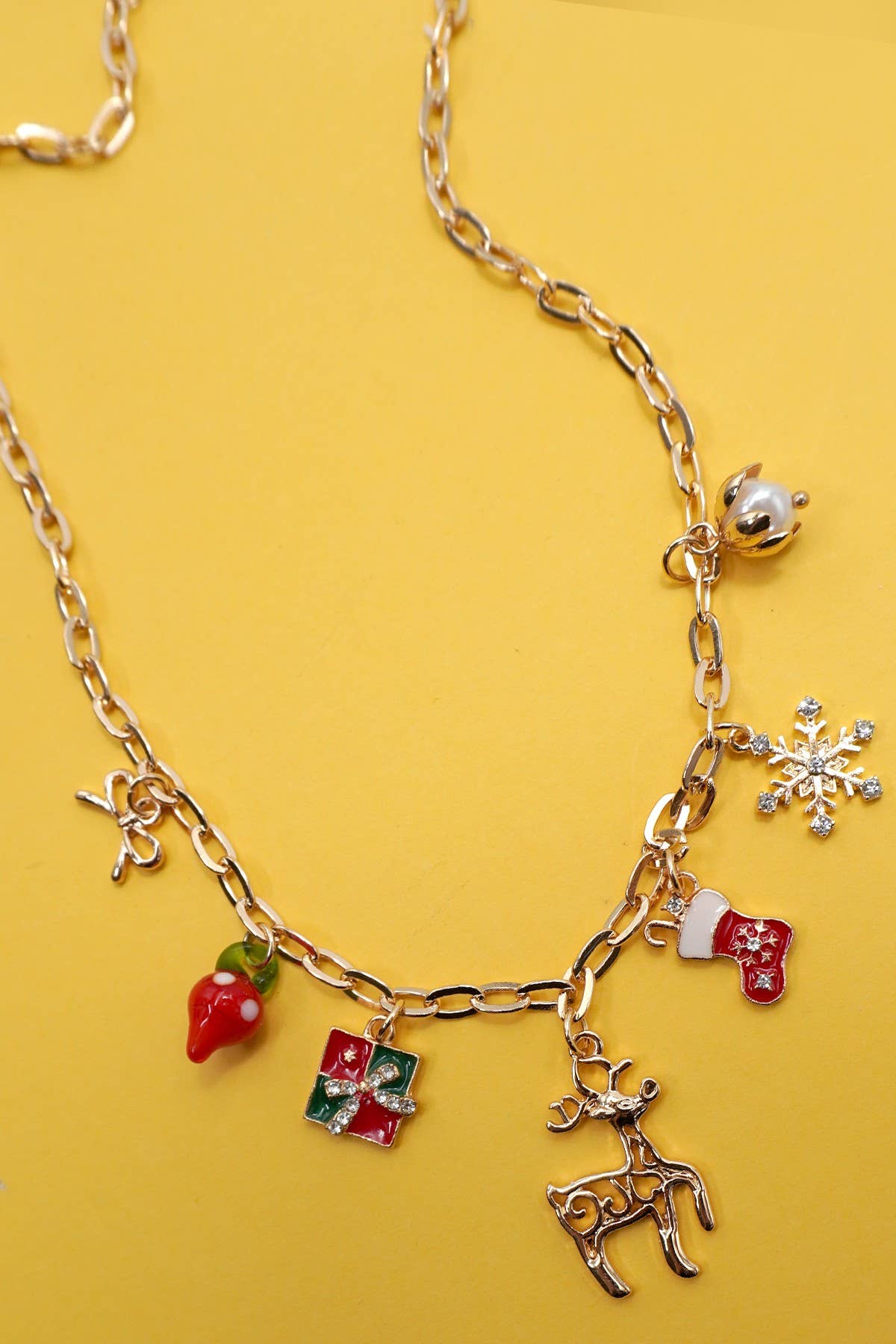 RUDOLPH CHRISTMAS CHARM NECKLACE