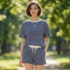 Striped Short Sleeve Tee + Shorts Set