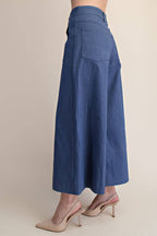 Crop High-Rise Wide-Leg Pants