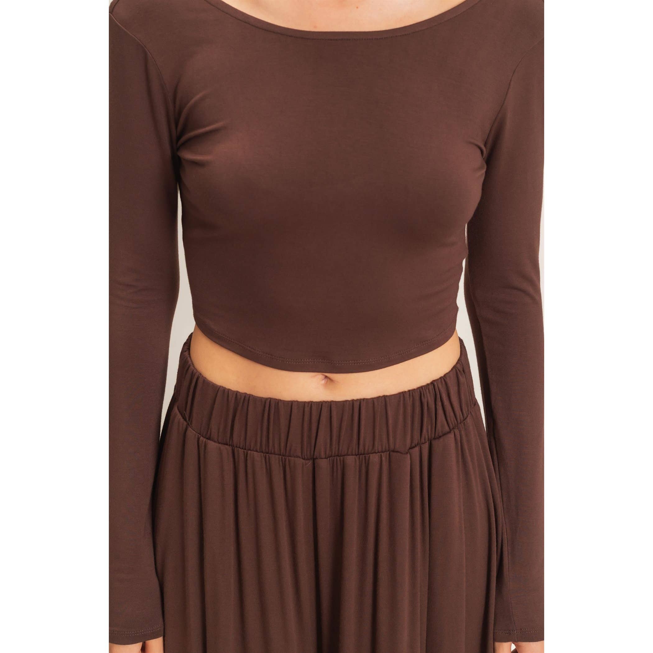 Long Sleeve Top & Wide Leg Pants Set