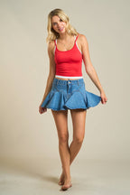 54356 CONTRAST HALTER LAYER TOP