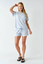 Softcore Ribbed Lounge Pocket Tee