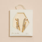 18k Gold Dipped Linked CZ Dangling Earrings | CZ Dangling Earrings