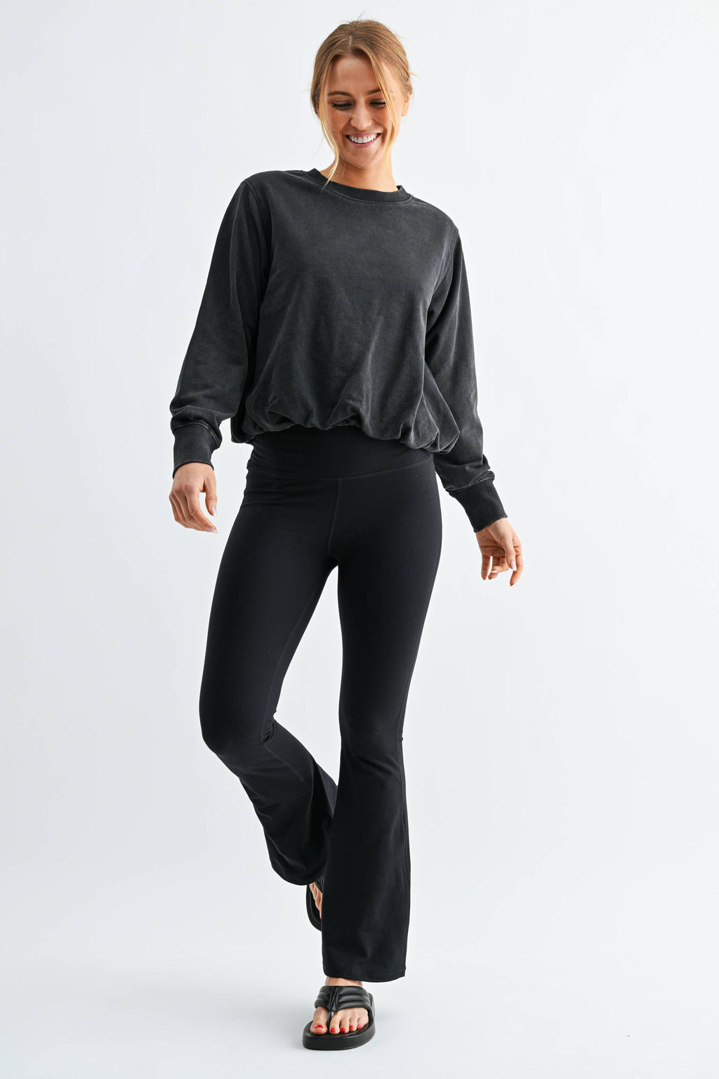 Mineral Cloud Bubble Hem Pullover