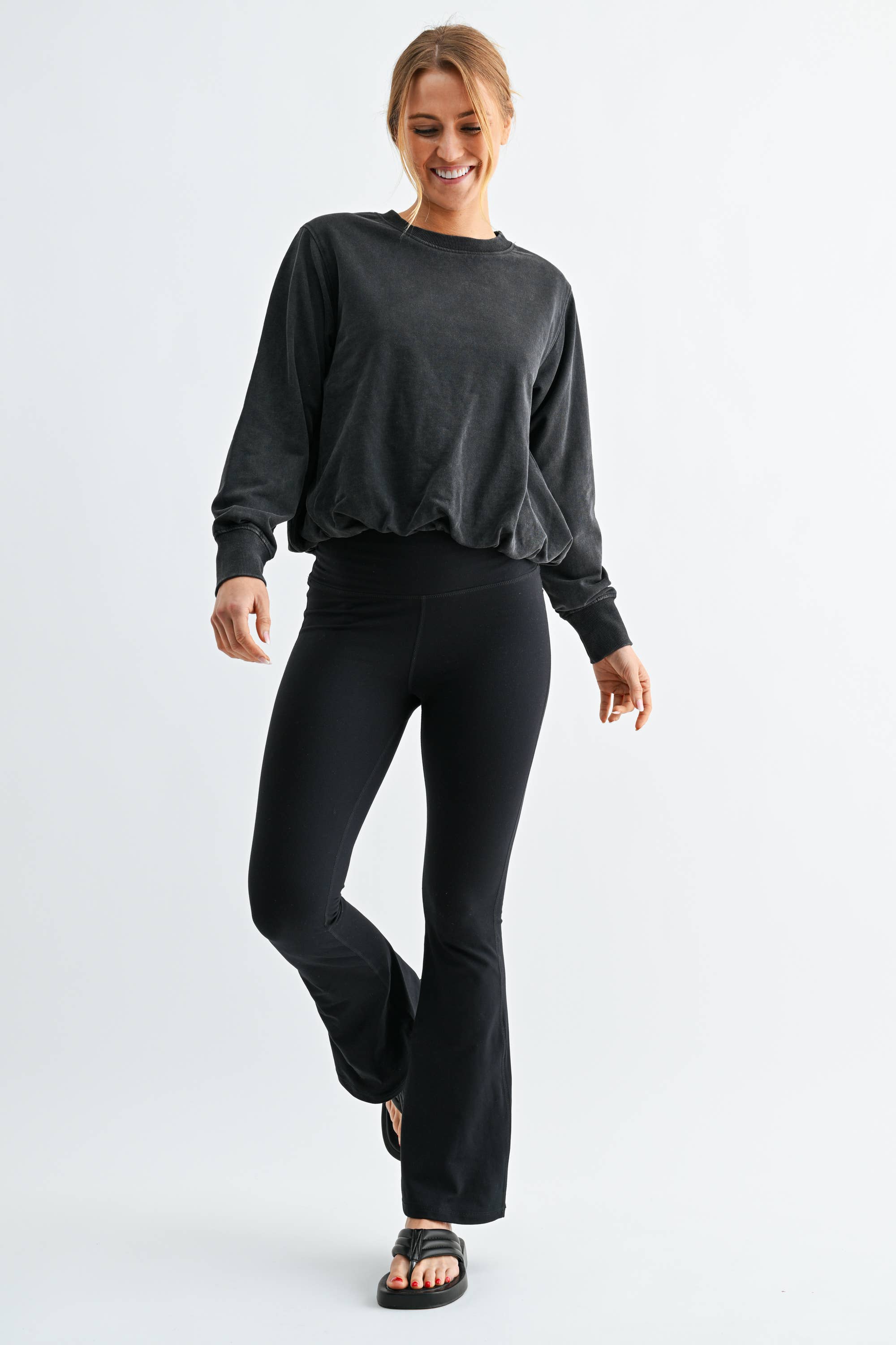 Mineral Cloud Bubble Hem Pullover