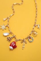 CHARM NECKLACE-CHRISTMAS TREE MITTEN RUDOLPH