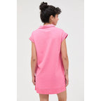 Half Zip Up Mock Neck Mini Dress