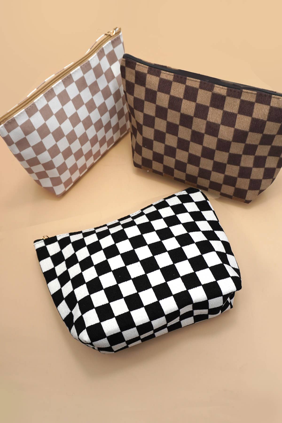 CHECKER COSMETIC BAG
