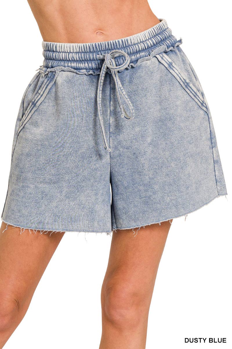Elastic Waistband Dolphin Shorts