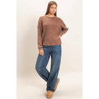 Mineral Wash Waffle Long Sleeve Top
