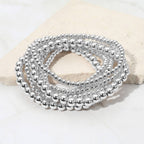 7PCS - Metal Ball Beaded Stretch Multi Layered Bracelets