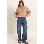 Ribbed Drop Shoulder Sweater