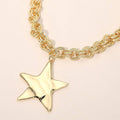 Metal Star Pendant Chunky Chain Necklace