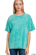`Vintage Wash Oversize Cotton Tee