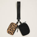 Fabric Dual Pouch Wristlet Wallet | Keychain Holder
