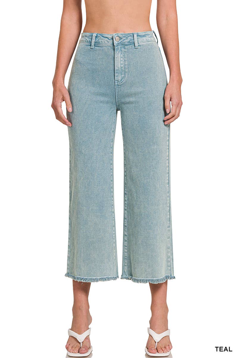 Acid Wash Denim Pants
