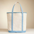 Large Nautical Print Canvas Tote | Beach Carry Bag