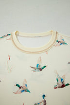 PRETTY BASH Mallard Duck Oversized Tee & Shorts Set