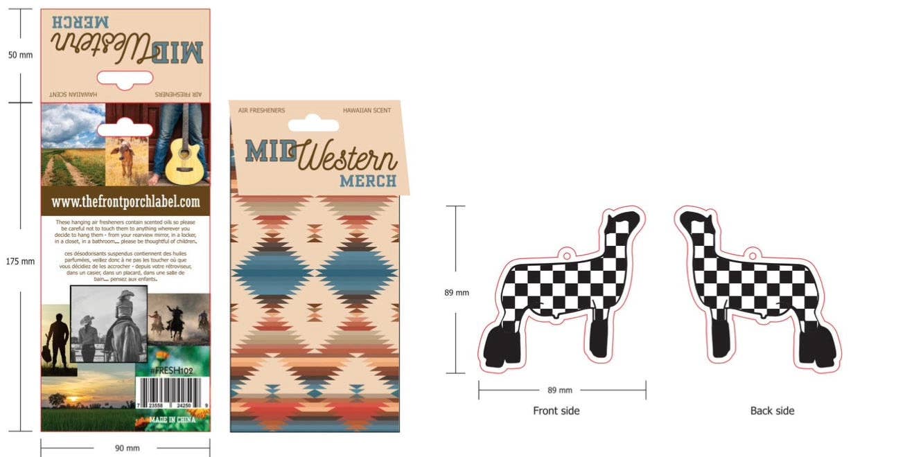 Fest Checkerboard Show Sheep Air Freshener