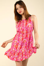 Multi Color Printed Summer Mini Dress