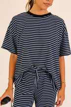 Striped Lounge Top & Pants Set