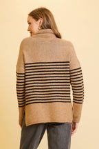 Turtle Neck Striped Sweater