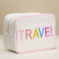 Refined Canvas Travel Bag | Rainbow Script
