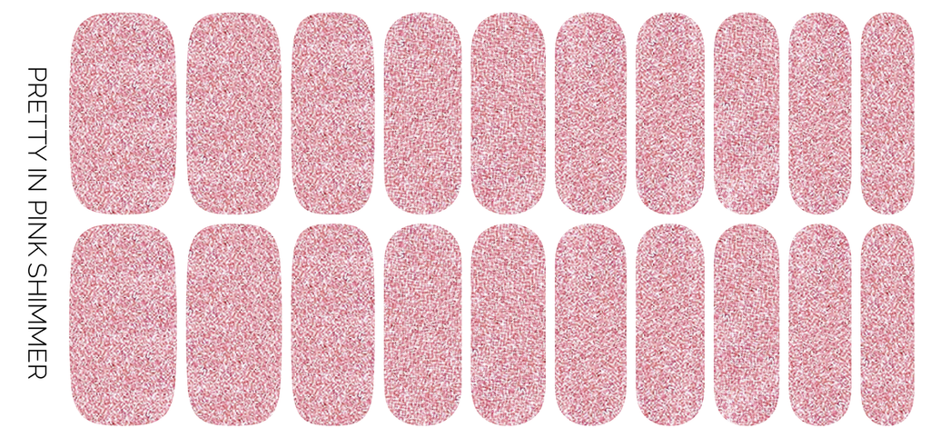 Pretty in Pink Shimmer | Light Baby Pink Glitter Nail Wraps