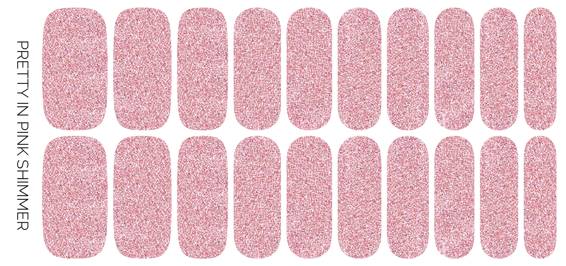 Pretty in Pink Shimmer | Light Baby Pink Glitter Nail Wraps