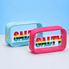 6-Piece Set SALTY Clear Cosmetic Bag Bundle ( $36 Value )