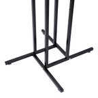 4-Way Black Clothing Rack With Slant Arms