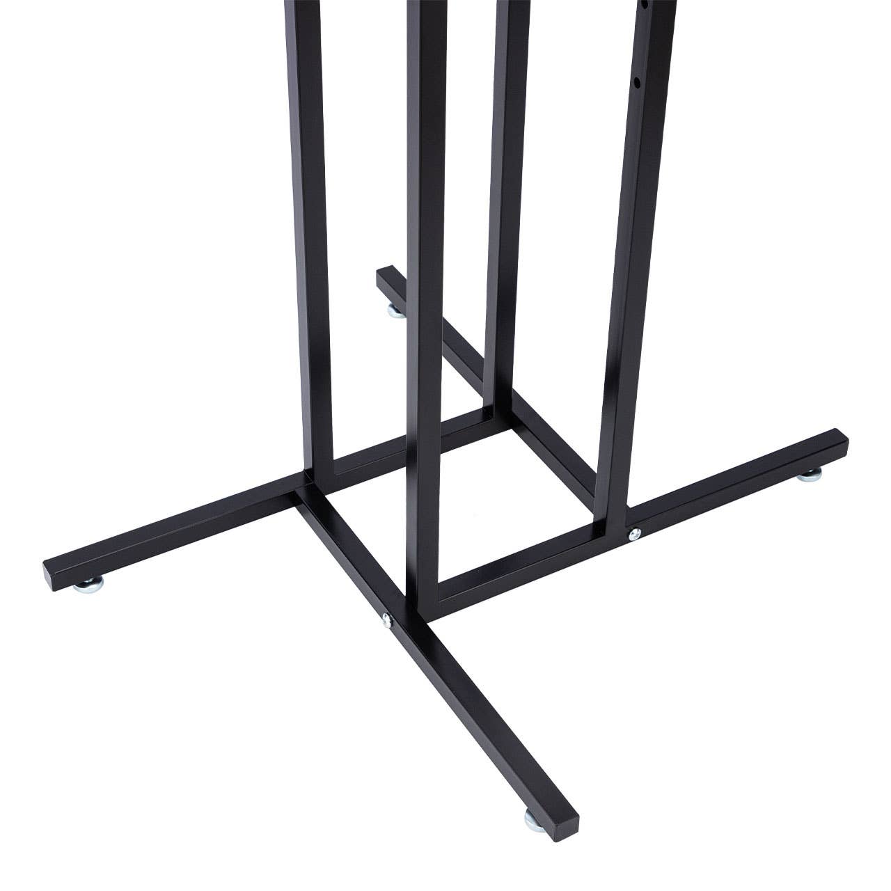 4-Way Black Clothing Rack With Slant Arms