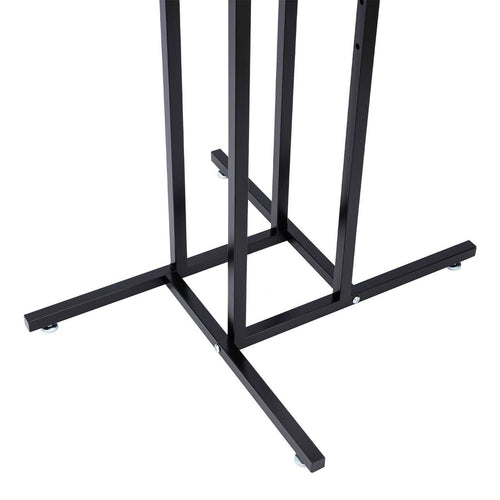 4-Way Black Clothing Rack With Slant Arms