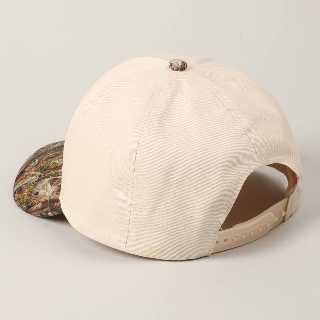Kiss Me Cowboy Embroidery Two-Tone Cap