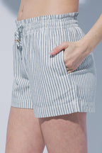 ...0324 Striped Linen Blend Shorts SI-29625