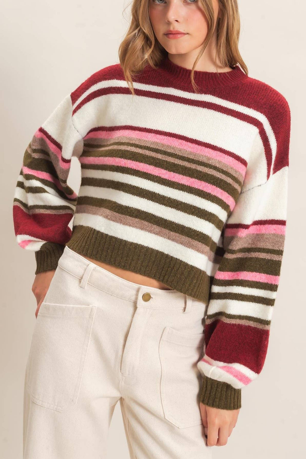 Striped Crew Neck Sweater