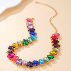 Oversized Teardrop Crystal Tennis Necklace | 40NK9746