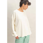 Oversized Cross Detail Open Back Sweatshirt