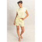 Cap Sleeve Boxy Top And Shorts Set