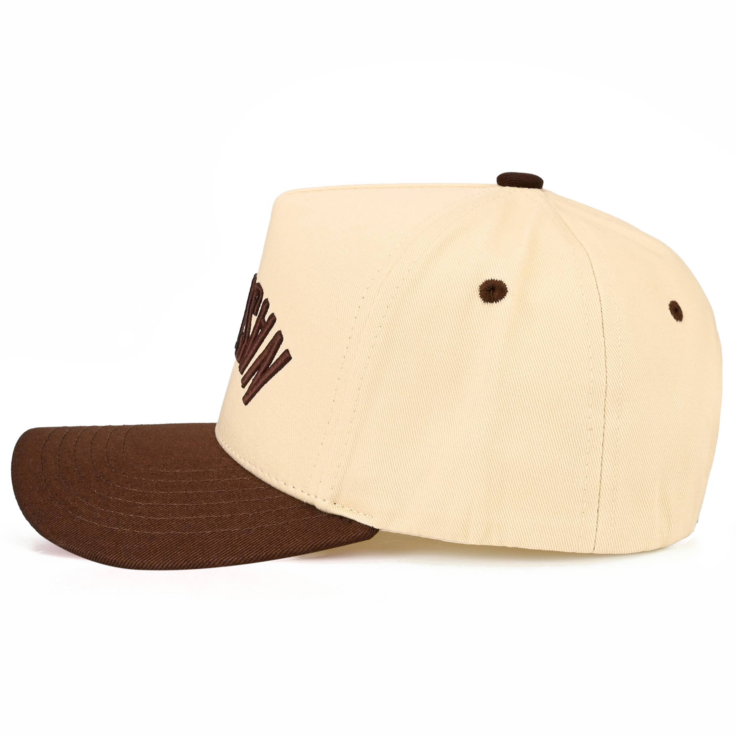 C.C NASHVILLE Embroidered Letter Two Tone Trucker Hat